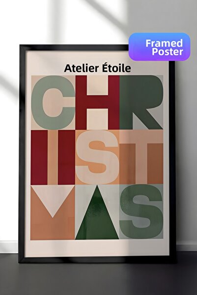 Postifull Πίνακας με μαύρο πλαίσιο, Πρωτοχρονιάτικη αφίσα, Πρωτοχρονιάτικη δι...