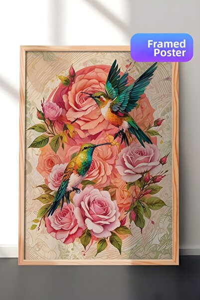 Postifull Tablou cu ramă din lemn, set de postere și rame, Candy Garden - Par...