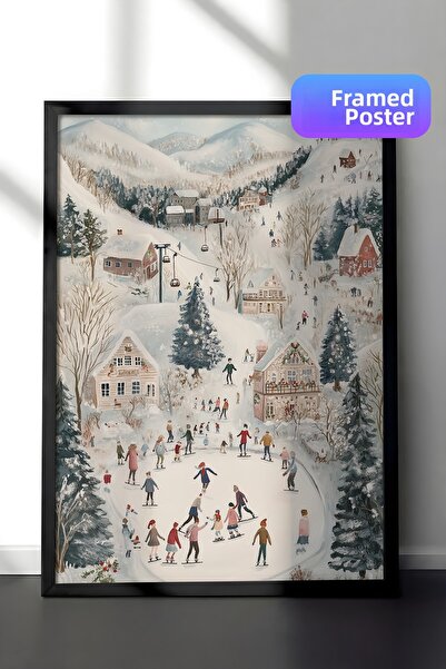 Postifull Tablou cu rama neagra, set de postere si rame, seria Comfort de Anu...