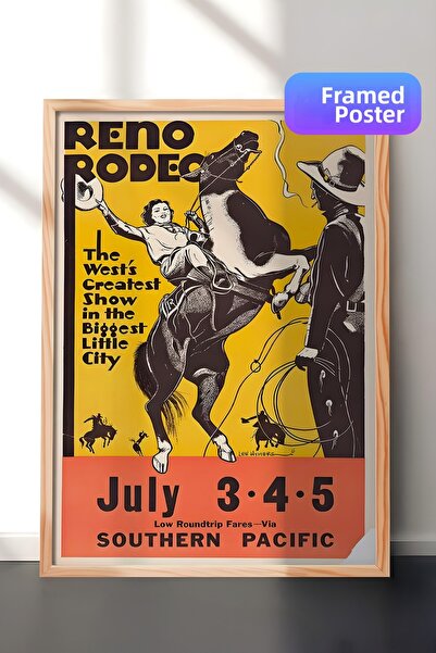 Postifull لوحة بإطار خشبي، Reno Rodeo Retro، لوحة خشبية للمطبخ من سلسلة Comfo...