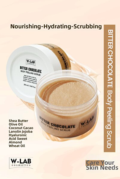 W-Lab Cosmetics مقشر الجسم بالشوكولاتة الداكنة 250 مل