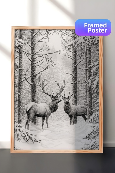 Postifull Tablou cu rama din lemn, set de postere si rame, seria Comfort de A...