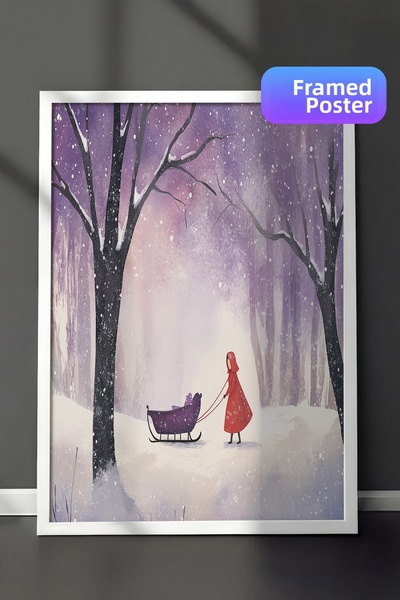 Postifull Картина с бяла рамка, артистична картина за стена, серия „Нова годи...