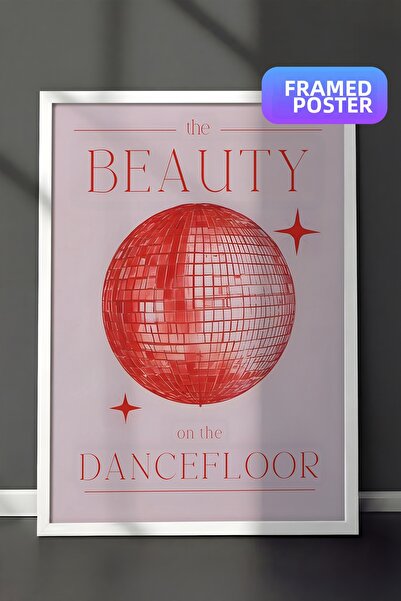 Postifull Pictură cu cadru alb, Frumusețe pe dans, Pictură de perete pentru b...