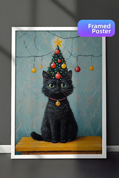 Postifull Tablou cu rama alba, pictura de perete cu design artistic, seria Co...