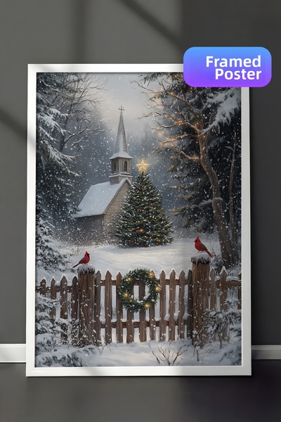 Postifull Tablou cu rama alba, pictura de perete cu design artistic, seria Co...