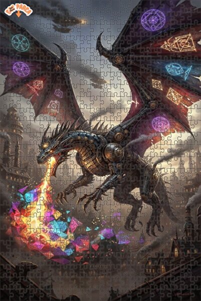 Teona Ahşap لوحة فنية ميكانيكية على شكل تنين، لغز خشبي بإطار مزدوج الطبقات، 5...