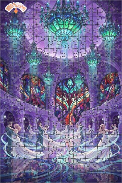 Teona Ahşap Dream Dance in the Ballroom Double-Decked Framed Wooden Puzzle 15...