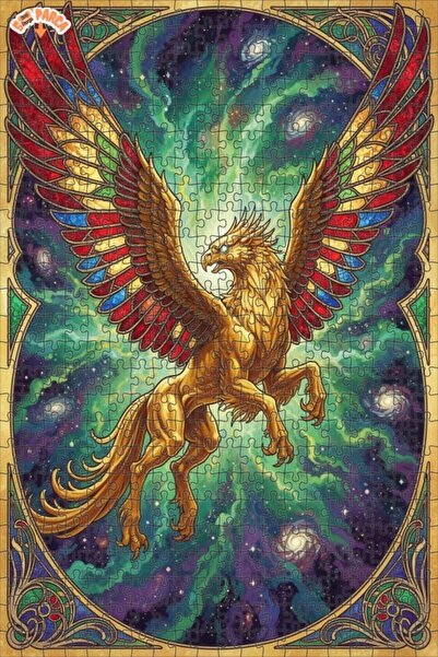 Teona Ahşap لغز خشبي بإطار مزدوج الطبقات من جولدن وينجد جريفين جالاكتيك رولد،...