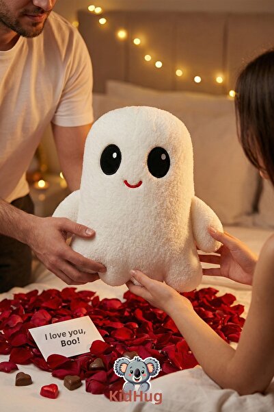 KidHug Pernă Snoozy Ghost – Companion de dormit premium din pluș de 40 cm |  ...