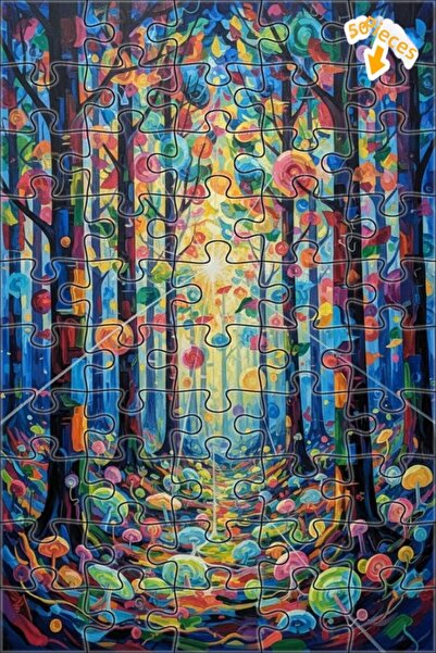 Teona Ahşap لغز خشبي بإطار مزدوج الطبقات بمظهر لوحة زيتية ملونة على طراز حكاي...