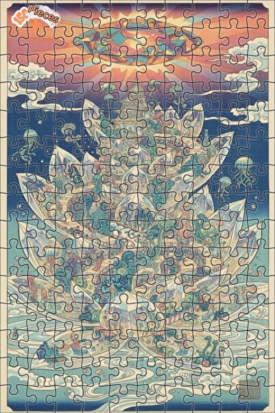 Teona Ahşap لغز خشبي من ميستري كريستال جاردن، لغز خشبي بإطار مزدوج الطبقات، 1...