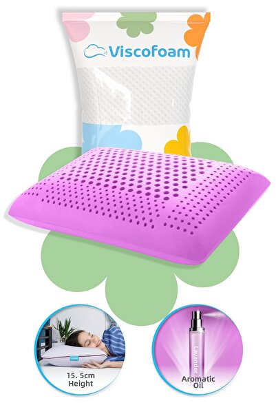 Viscofoam Aroma Therapy Air Channeled Orthopedic Pillow Visco Pillow Lavender...