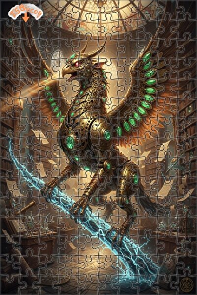 Teona Ahşap لغز خشبي بإطار مزدوج الطبقات من ميكانيكال وينجد بيلج جريفين بخار ...