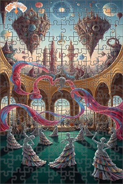 Teona Ahşap لغز خشبي رائع بإطار مزدوج الطبقات من جالاكسي باليز 150 قطعة 20x30