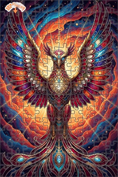 Teona Ahşap Gorgeous Color Cumbush Magical Phoenix Oil Painting Double-Deck F...