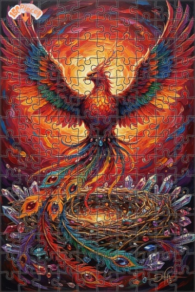 Teona Ahşap The Color of Rebirth Oil Painting Look Wooden Puzzle 150 Pieces 2...