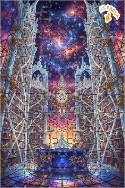 Teona Ahşap مظهر لوحة زيتية لمكتبة المجرة الخيالية 50 قطعة 15×25