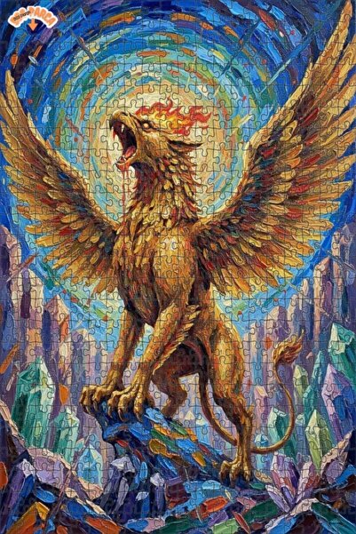 Teona Ahşap لغز خشبي بإطار مزدوج الطبقات من جولد ييلي جريفين 500 قطعة 50x30