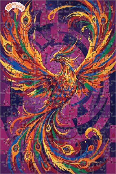 Teona Ahşap لغز خشبي رائع على شكل طائر الفينيق بمظهر مائي ذو طبقتين مع إطار 1...