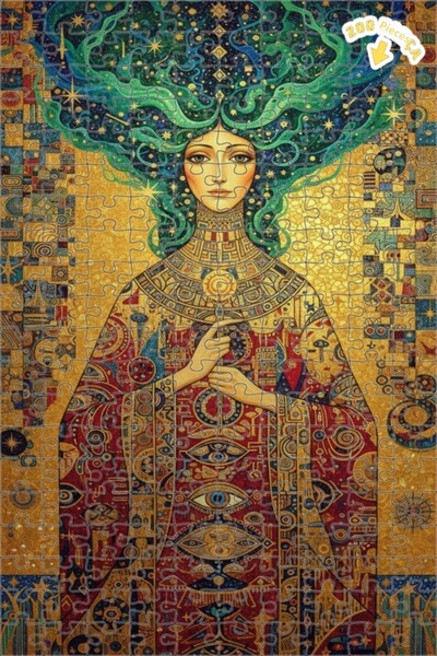 Teona Ahşap لغز خشبي بإطار مزدوج الطبقات بمظهر لوحة زيتية للنساء من كاديم كوز...