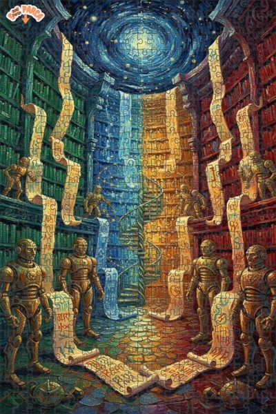 Teona Ahşap لغز خشبي مؤطر بطبقتين بمظهر لوحة زيتية لمكتبة النجوم 500 قطعة 50×30