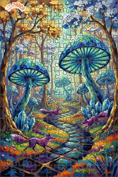 Teona Ahşap لغز فني بمظهر لوحة زيتية لثعالب الغابة الغامضة 150 قطعة 20×30