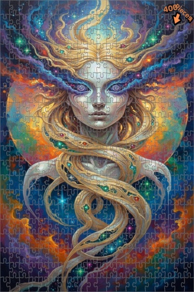 Teona Ahşap لغز خشبي بإطار مزدوج الطبقات بمظهر لوحة زيتية فضائية نسائية 400 ق...