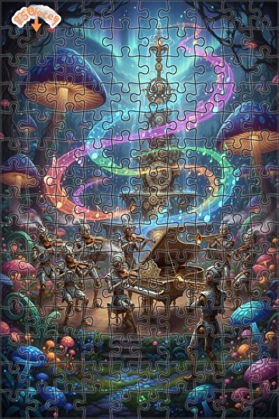 Teona Ahşap لغز خشبي مؤطر بطبقتين من ميستيك أوركسترا فورست 150 قطعة 20x30