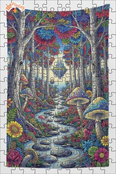 Teona Ahşap لغز خشبي رائع بإطار مزدوج الطبقات بمظهر لوحة زيتية يشبه حلم الغاب...