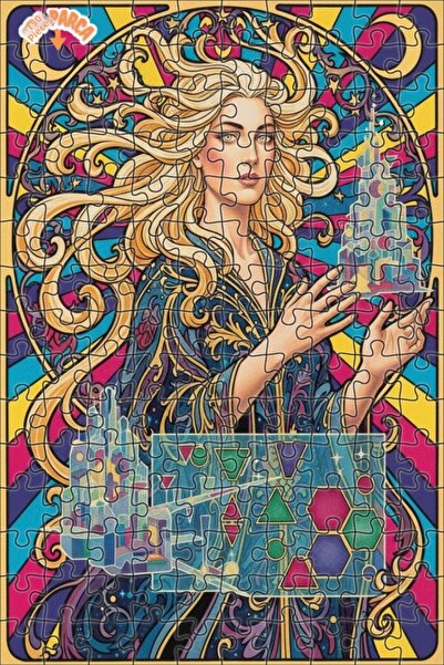 Teona Ahşap لغز خشبي مؤطر بطبقتين بمظهر لوحة زيتية لمرأة مهندسة معمارية في ال...