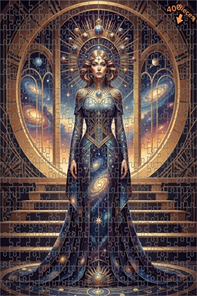 Teona Ahşap لغز خشبي بإطار ذو طبقتين بمظهر فن الآرت ديكو وتأثير الألوان المائ...