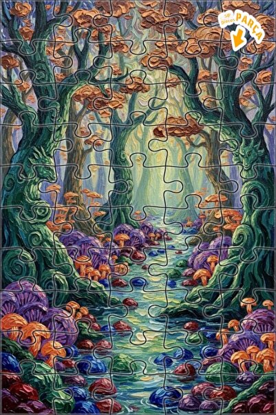 Teona Ahşap لغز خشبي بإطار ذو طابقين بتصميم عصري بمظهر لوحة زيتية يشبه إضاءة ...