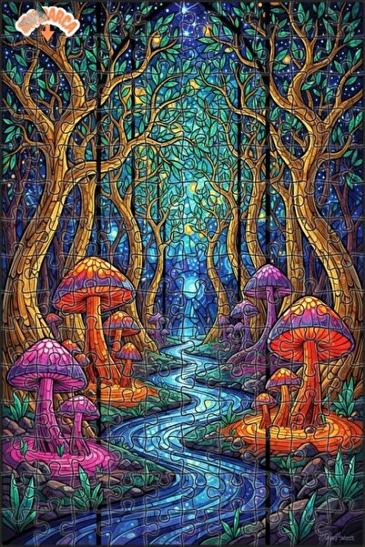 Teona Ahşap لغز خشبي بمظهر فسيفساء زجاجية من رؤيا أورانج 150 قطعة 20x30