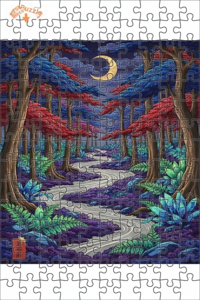 Teona Ahşap لغز خشبي بإطار مزدوج الطبقات من ميستري فورست آي لايت 150 قطعة 20x30