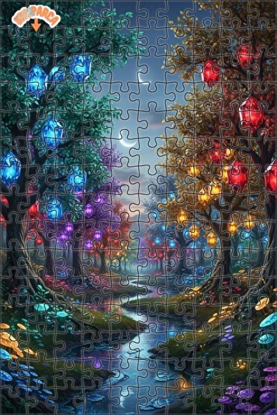 Teona Ahşap لغز الغابة الكريستالية السحرية 150 قطعة 20x30