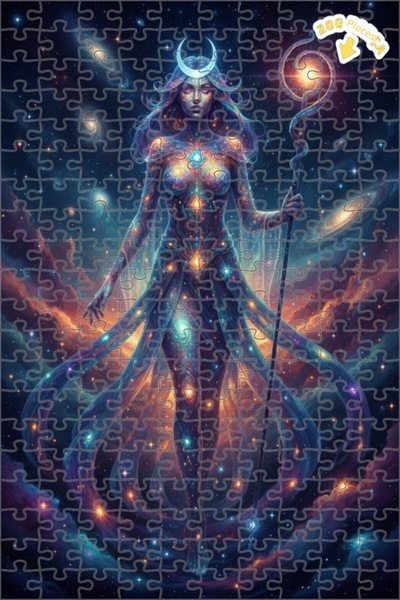 Teona Ahşap لغز خشبي بإطار مزدوج الطبقات بمظهر لوحة زيتية بنسيج نجمي كوني للن...