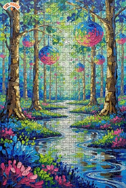 Teona Ahşap لغز عمل فني لنبات الغابة الغامضة 500 قطعة 50x30