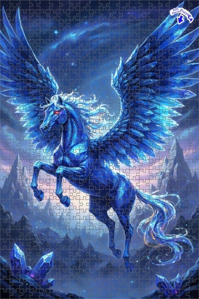 Teona Ahşap لغز خشبي بإطار مزدوج الطبقات من ميستيك كريستال بيجاسوس 600 قطعة 5...