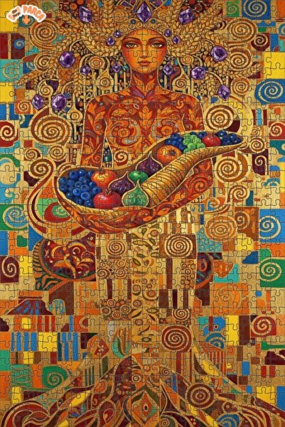 Teona Ahşap لغز خشبي بإطار مزدوج الطبقات بمظهر لوحة زيتية لآلهة الفضل في العص...