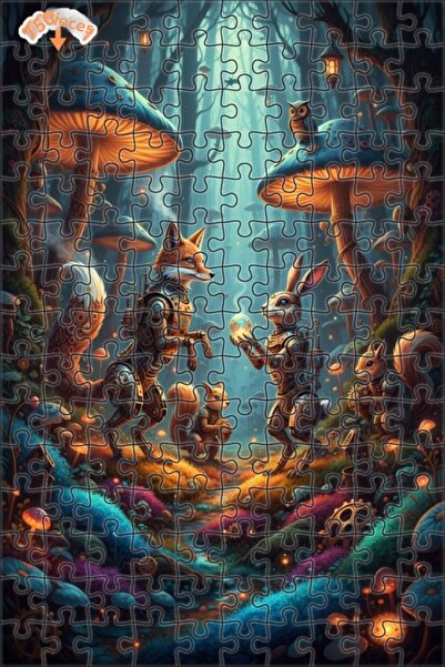 Teona Ahşap لغز خشبي بإطار مزدوج الطبقات بتصميم روبوت ستيمبانك من حكاية الغاب...