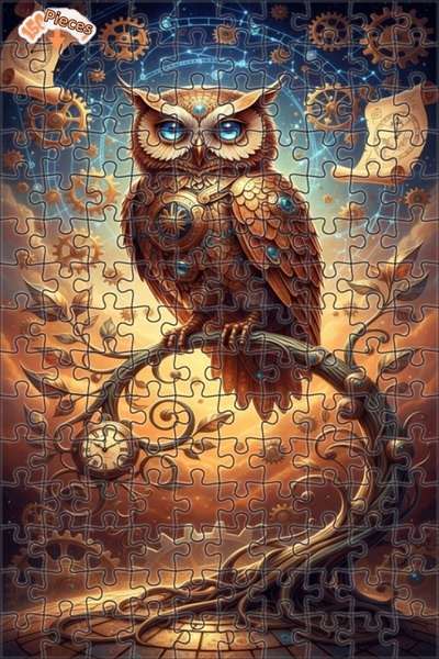 Teona Ahşap لغز خشبي رائع على شكل بومة ميكانيكية بإطار مزدوج الطبقات 150 قطعة...