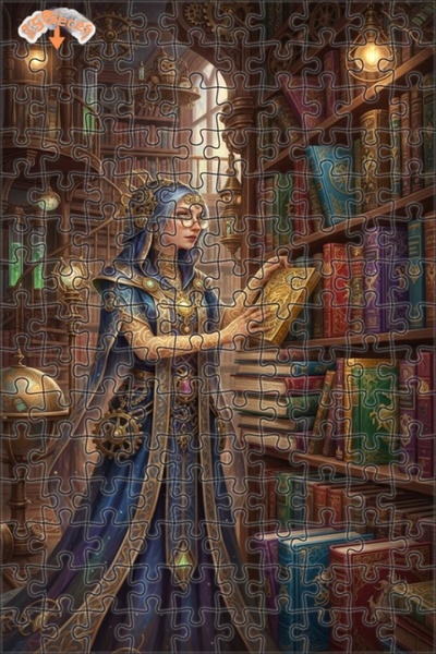 Teona Ahşap لغز خشبي مؤطر بطبقتين على طراز ستيمبانك بمظهر لوحة زيتية لمكتبة س...