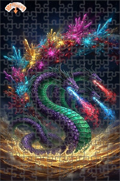 Teona Ahşap لغز خشبي بإطار مزدوج الطبقات من كريستال دراغون بيز 150 قطعة 20x30