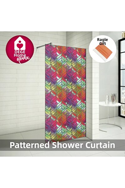 DEGE HOME Stained Glass Patterned Frosted Glass Foil. Shower Cabin, Balcony, ...