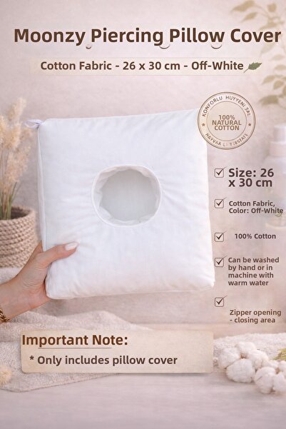 moonzy - minimalist & cozy Moonzy Cotton Piercing Pillow Cover – 26 X 30 cm –...