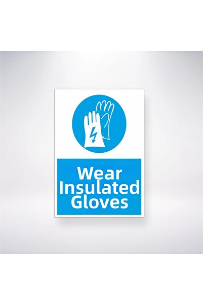 Reysa Tasarım Wear Insulating Gloves 21X28 Back Adhesive Sticker Work Safety ...