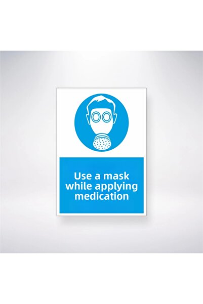 Reysa Tasarım استخدم قناعًا عند الاستخدام في الرش، ملصق لاصق خلفي مقاس 21 × 35