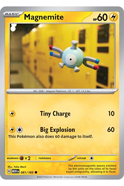 Pokemon TCG Magnemite 81/165 Common Licensed Game Card (Sv151)