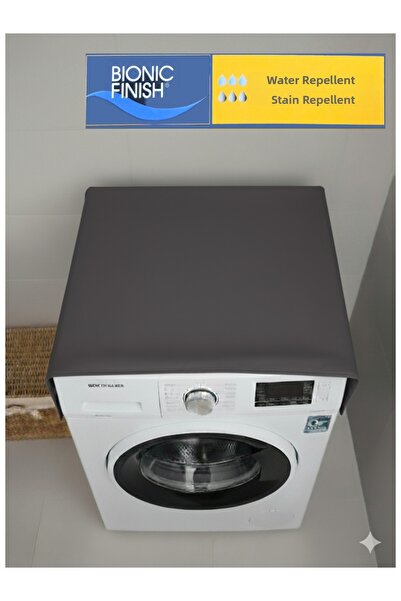 BeybiNest غطاء غسالة من الكتان مقاوم للسوائل والبقع، لون رمادي أنثراسيت